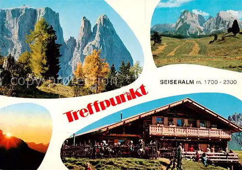 AK / Ansichtskarte Seiseralm_Alpe_di_Siusi_Trentino_IT Schlerngebiet Teilansichten Gasthaus 