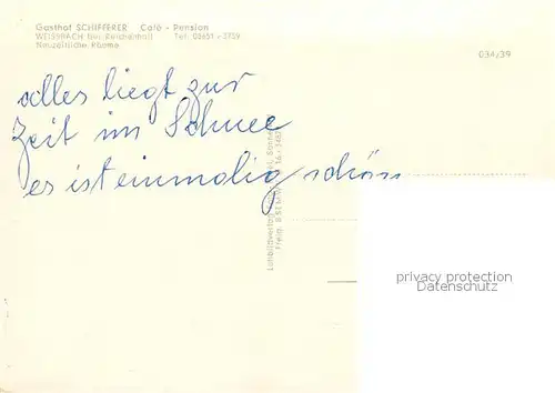 AK / Ansichtskarte Weissbach_Bad_Reichenhall Fliegeraufnahme mit Gasthof Schifferer  Weissbach_Bad_Reichenhall