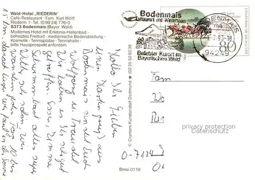 AK / Ansichtskarte Bodenmais Wald und Sporthotel Riederin Hallenbad Panorama Bodenmais