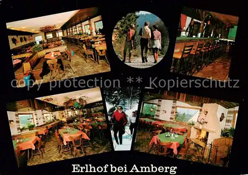 AK / Ansichtskarte Amberg_Oberpfalz Erlhof Gasthof Pension Gastraeume Bar Amberg Oberpfalz