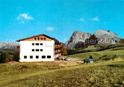 AK / Ansichtskarte Seiseralm_Alpe_di_Siusi_Trentino_IT Hotel Paradiso 