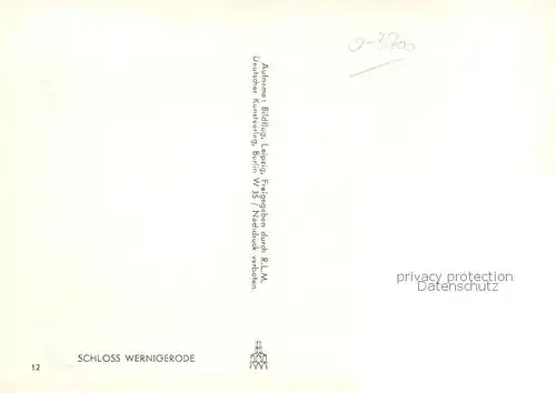 AK / Ansichtskarte Wernigerode_Harz Schloss Wernigerode Fliegeraufnahme Wernigerode Harz