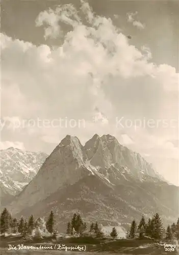 AK / Ansichtskarte Zugspitze_Garmisch Partenkirchen Die Waxensteine 