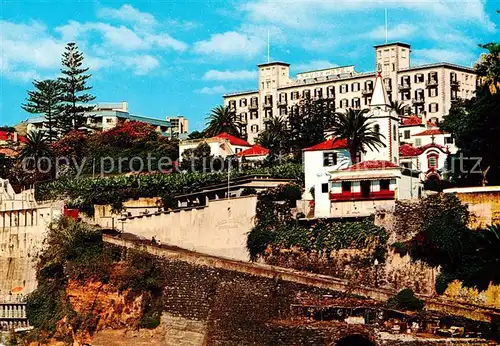 AK / Ansichtskarte Funchal_Madeira_PT Hotel Savoy et descida para a piscina 