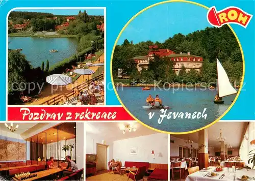 AK / Ansichtskarte Jevany_Czechia Erholungsheim ROH Mosva Restaurant Badesee 