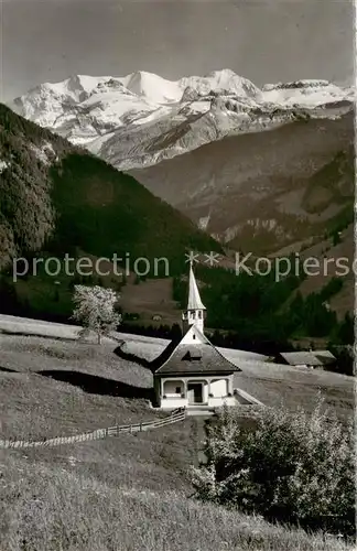 AK / Ansichtskarte Kiental_BE Kapelle mit Bluemlisalp 