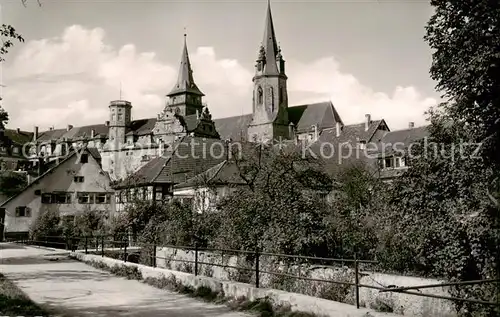 AK / Ansichtskarte oehringen_Erkelenz Schloss und Stiftskirche oehringen_Erkelenz