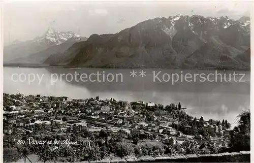 AK / Ansichtskarte Vevey_VD et les Alpes Vevey_VD