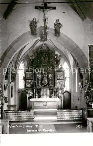 AK / Ansichtskarte Stuben_Pfunds Inneres der Kapelle Stuben Pfunds