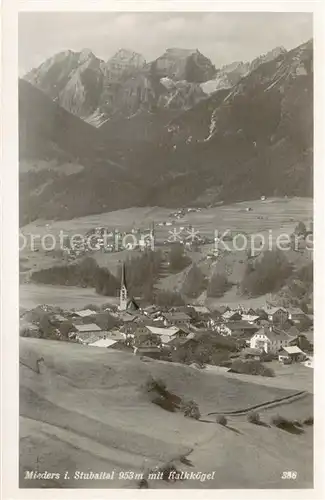 AK / Ansichtskarte Mieders_Tirol Stubaital mit Kalkkoegel Mieders Tirol