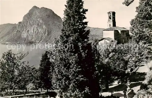 AK / Ansichtskarte Castagnola_Lago_di_Lugano Chiesa di Castanola San Salvatore 
