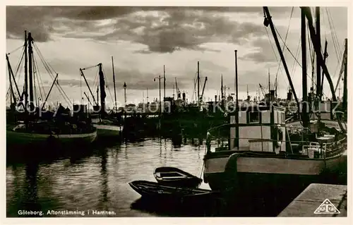 AK / Ansichtskarte Goeteborg Aftonstaemning i Hamnen Goeteborg