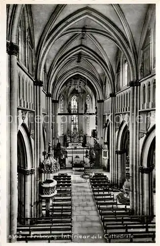 AK / Ansichtskarte Fribourg_FR Interieur de la Cathedrale Fribourg FR