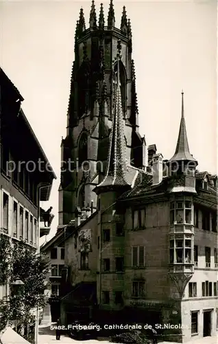 AK / Ansichtskarte Fribourg_FR Cathedrale de St Nicolas Fribourg FR
