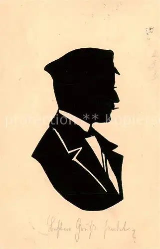 AK / Ansichtskarte Karlsruhe_Baden Schattenzeichnung Studentika Karlsruhe_Baden