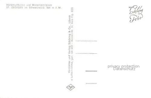 AK / Ansichtskarte St_Georgen_Schwarzwald Fliegeraufnahme Gesamtansicht St_Georgen_Schwarzwald