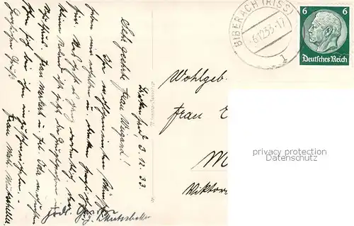 AK / Ansichtskarte Biberach__Riss Partie im Winter Schnee 