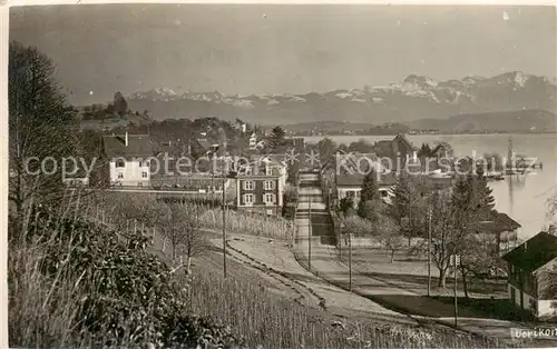 AK / Ansichtskarte Uerikon_ZH Teilansicht m. See 