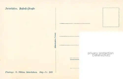 AK / Ansichtskarte Interlaken_BE Bahnhofstrasse m. Kutschen Interlaken_BE