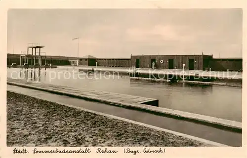 AK / Ansichtskarte Rehau_Bayerische_Ostmark Staedt. Sommerbadeanstalt Rehau_Bayerische_Ostmark