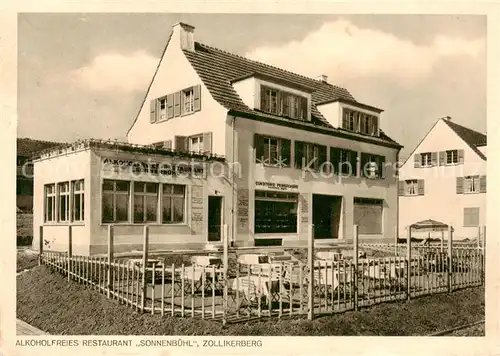AK / Ansichtskarte Zollikerberg_ZH Alkoholfreies Restaurant Sonnenbuehl Aussenansicht 