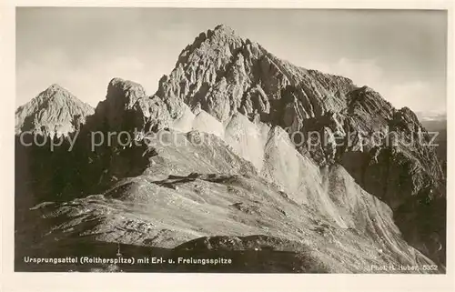 AK / Ansichtskarte Reitherspitze_UrsprungsatteL_Zirl_Tirol_AT mit Erl und Freiungsspitze 