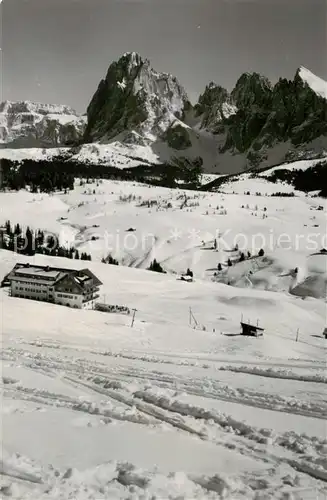 AK / Ansichtskarte Alpe_di_Siusi_Seiseralm_Trentino_IT Albergo Mezdi Gruppo del Sassolungo 