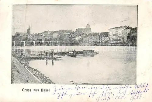 AK / Ansichtskarte Basel_BS Rheinpartie Basel_BS