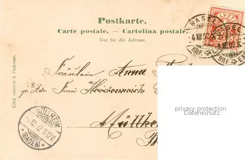 AK / Ansichtskarte Basel_BS Rheinpartie Basel_BS