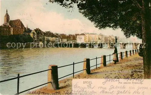 AK / Ansichtskarte Basel_BS Am oberen Rheinweg Basel_BS
