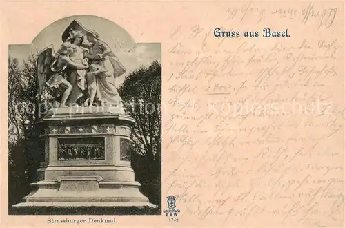 AK / Ansichtskarte Basel_BS Strassburger Denkmal Basel_BS