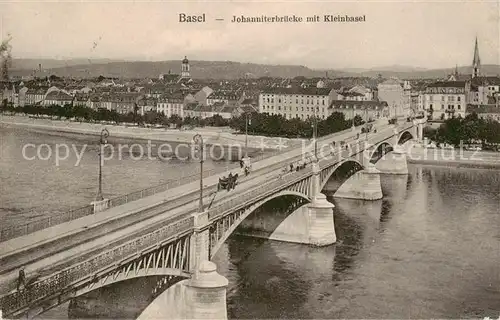 AK / Ansichtskarte Basel_BS Johanniterbruecke mit Kleinbasel Basel_BS