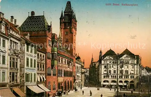 AK / Ansichtskarte Basel_BS Rathausplatz Basel_BS