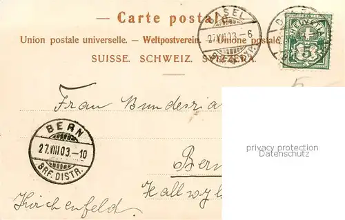 AK / Ansichtskarte Basel_BS Partie bei der St Johann Faehre Basel_BS