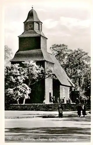 AK / Ansichtskarte Skansen_Stockholm_Sweden Seglora kyrka Vaestergoetland 