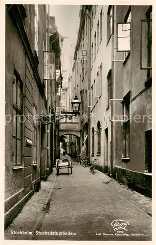 AK / Ansichtskarte Stockholm Stenbadstugraenden Stockholm