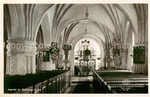 AK / Ansichtskarte Skoeldinge_Sweden Kyrka Interioer 