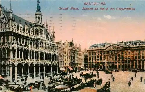 AK / Ansichtskarte Bruxelles_Bruessel Grand Place Maison du Roi et des Corporations Bruxelles_Bruessel