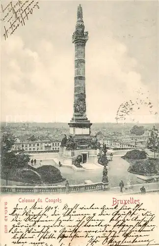 AK / Ansichtskarte Bruxelles_Bruessel Colonne du Congres Bruxelles_Bruessel
