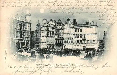AK / Ansichtskarte Bruxelles_Bruessel Les Maisons des Corporations Bruxelles_Bruessel