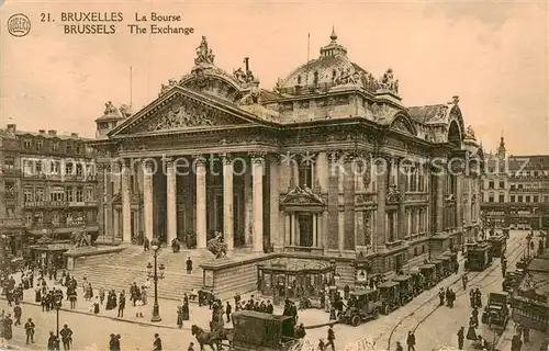 AK / Ansichtskarte Bruxelles_Bruessel La Bourse Bruxelles_Bruessel