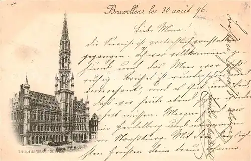 AK / Ansichtskarte Bruxelles_Bruessel Hotel de Ville Bruxelles_Bruessel