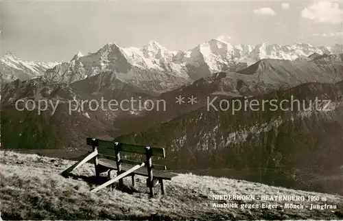 AK / Ansichtskarte Niederhorn mit Eiger Moench Jungfrau Niederhorn