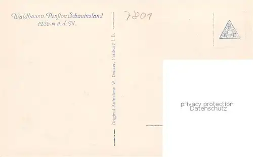 AK / Ansichtskarte Schauinsland Waldhaus u. Pension Schauinsland Innenansicht Stube Schauinsland