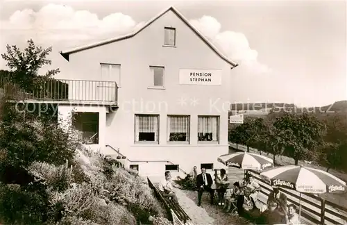 AK / Ansichtskarte Langen_Brombach Pension Stephan Aussenansicht m. Terrasse Langen Brombach
