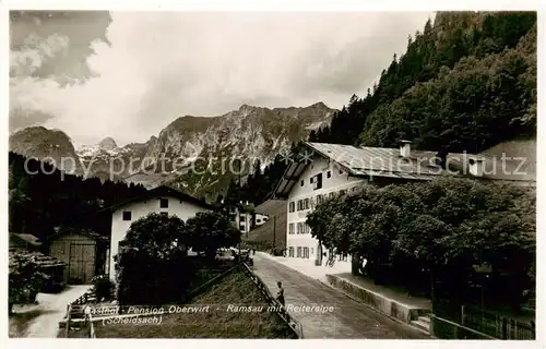 AK / Ansichtskarte Ramsau__Berchtesgaden Gasthof Pension Oberwirt Aussenansicht 