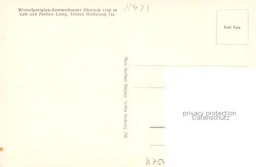 AK / Ansichtskarte Oberjoch Cafe Pension Lanig Aussenansicht Oberjoch