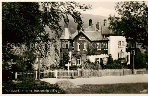AK / Ansichtskarte Baerenfels_Erzgebirge Pension Dietrichs Aussenansicht Baerenfels Erzgebirge