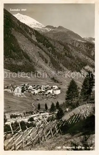 AK / Ansichtskarte Bedretto_TI Gesamtansicht m. Lucendro 