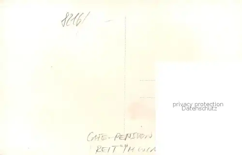 AK / Ansichtskarte Reit_Winkl Cafe Pension Almrausch m. Hausberg Winter Schnee Reit_Winkl